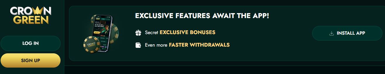 Install the app to get secret exclusive bonuses and faster withdrawals